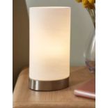 John Lewis Danny Oval Touch Table Lamp, Satin Nickel. - P3. The beautiful oval shaped white washed