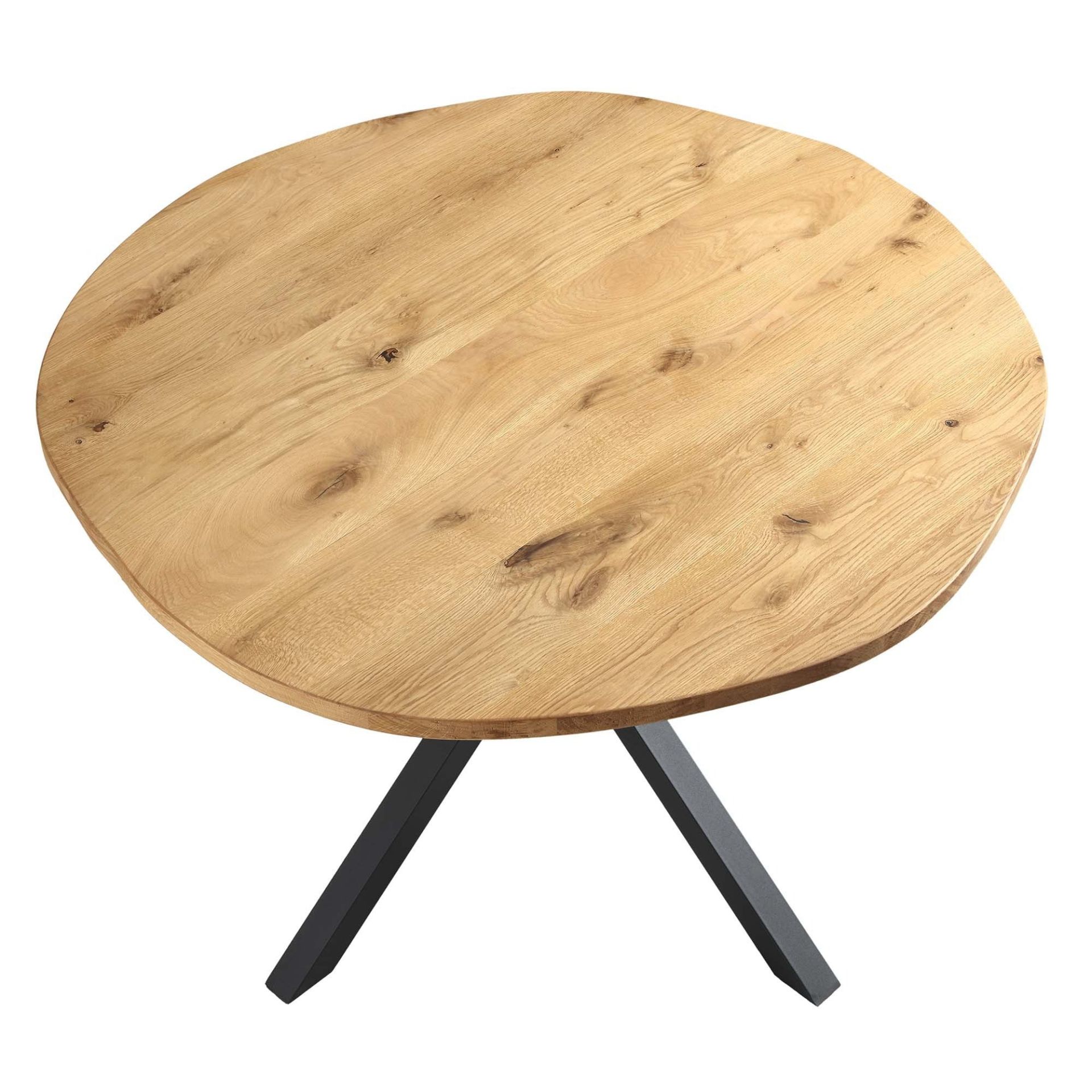 BERN Natural Curved Edge Solid Oak Dining Table - RRP £449.99 (LOCATION – R 14.4) Our Bern solid oak