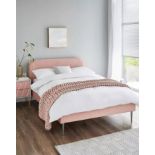 TRADE PALLET TO CONTAIN 4x BRAND NEW ARDEN Quilted DOUBLE Bed Frame. BLUSH. RRP £339 EACH. The Arden