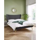TRADE PALLET TO CONTAIN 4x BRAND NEW MARKLE Velvet KINGSIZE Bed. CHARCOAL. RRP £449 EACH. The Markle