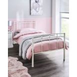 NEW & BOXED ELIANA Metal SINGLE Bed Frame. WHITE. RRP £169 EACH. The Eliana Metal bed frame, is a