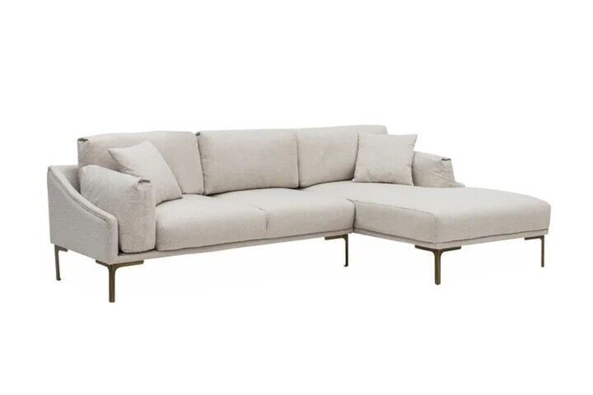 Brand New Leo Corner Sofa Right Chaise, Ecru. RRP £1,309. (UK9-121). Say hello to Leo, this iconic