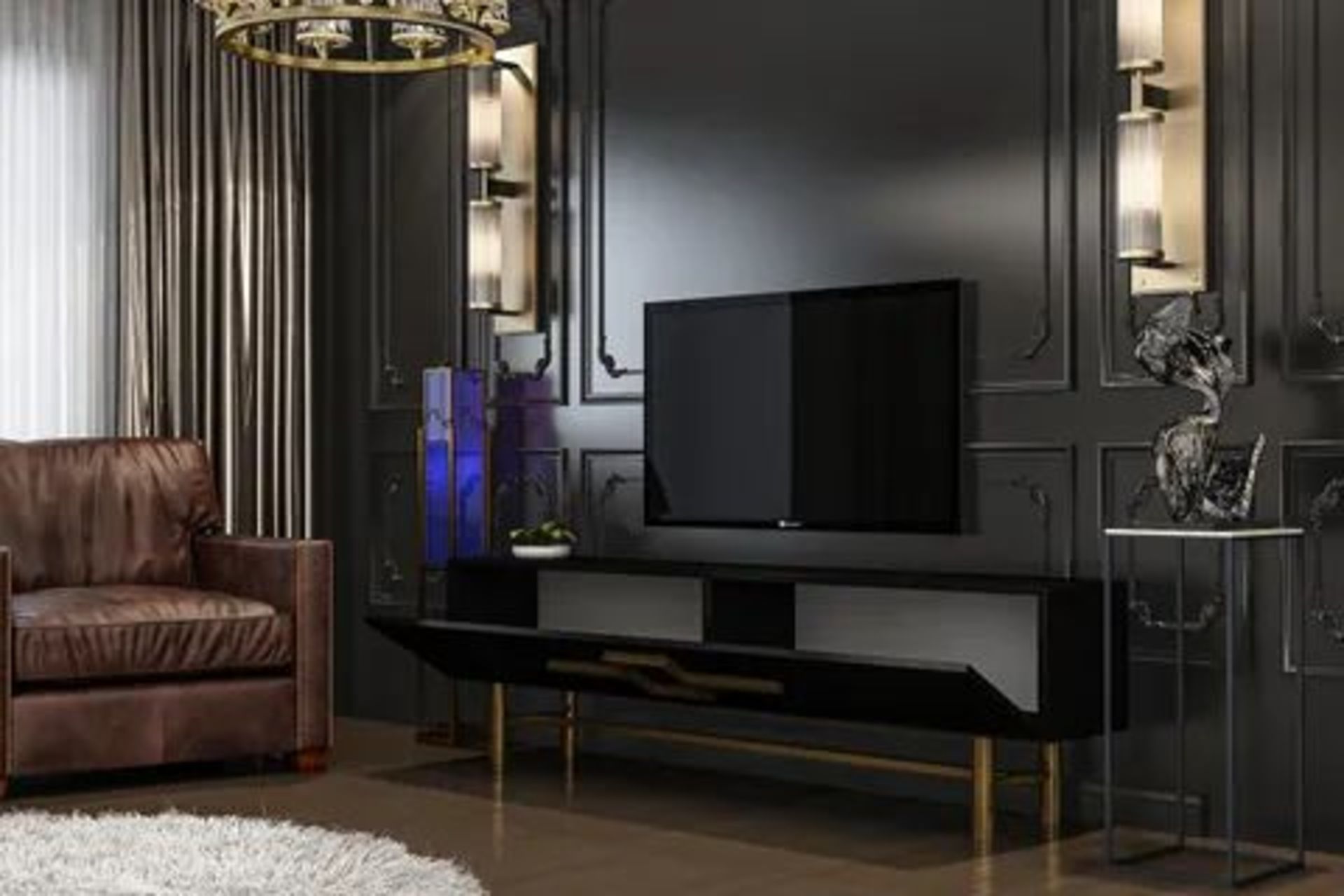 Brand New Givayo Paris TV Unit, 150 cm, Black. RRP £229. (YB3-575). Our products bring together