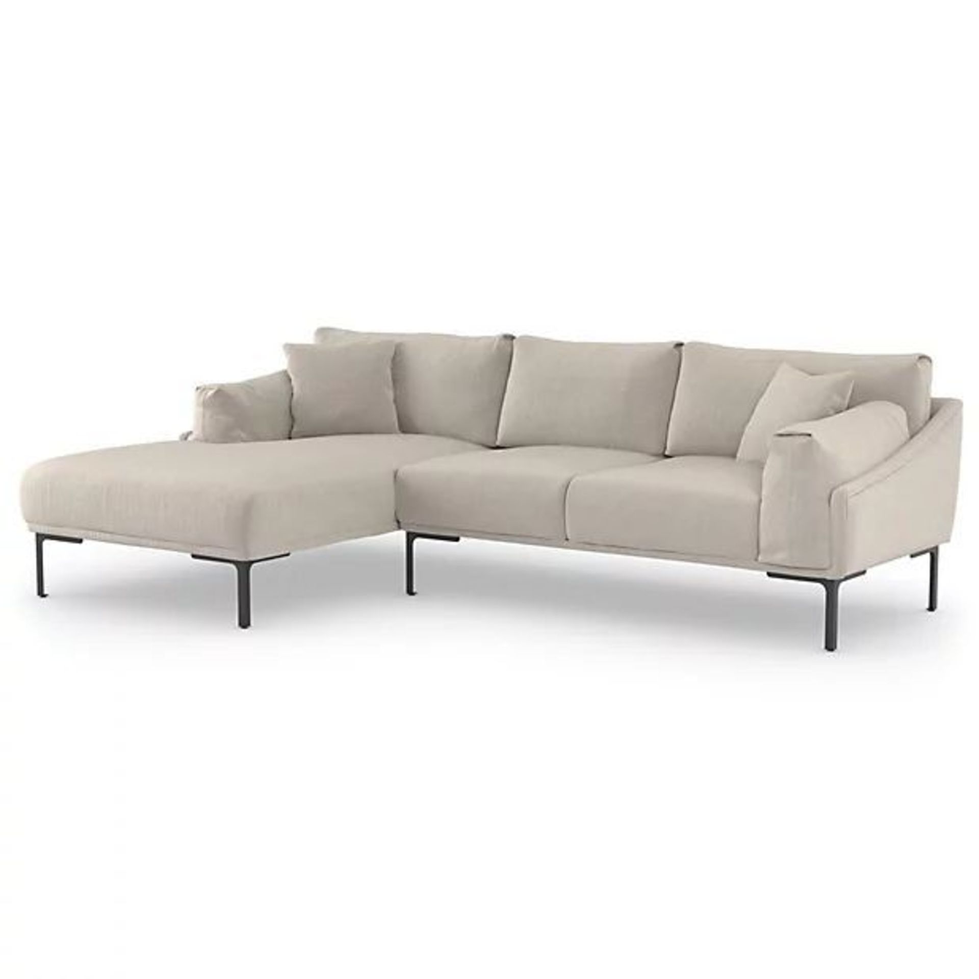 Brand New Leo Corner Sofa Left Chaise, Beige Sand. RRP £1,589. (HU3-454). Say hello to Leo, this