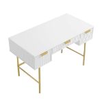 Richmond Ridged Dressing Table, Matte White. -eR25. RRP £269.99. Thanks to its clean-lined design,