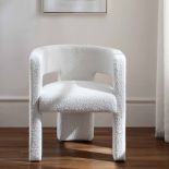 dGreenwich White Boucle Dining Chair. - ER24. RRP £199.99. Our beautiful Greenwich chair features