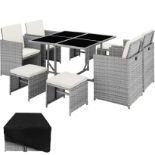 Rattan garden furniture set Bilbao | 8 Seats, 1 Table. - Rack. RRP £879.00. The Bilbao rattan