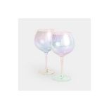 dIridescent Gin Glasses. - PW. The iridescent effect creates a rainbow of colours as it catches