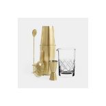 Boston Gold Mixology Cocktail Shaker Set - PW. Rustle up cocktails like a seasoned professional at