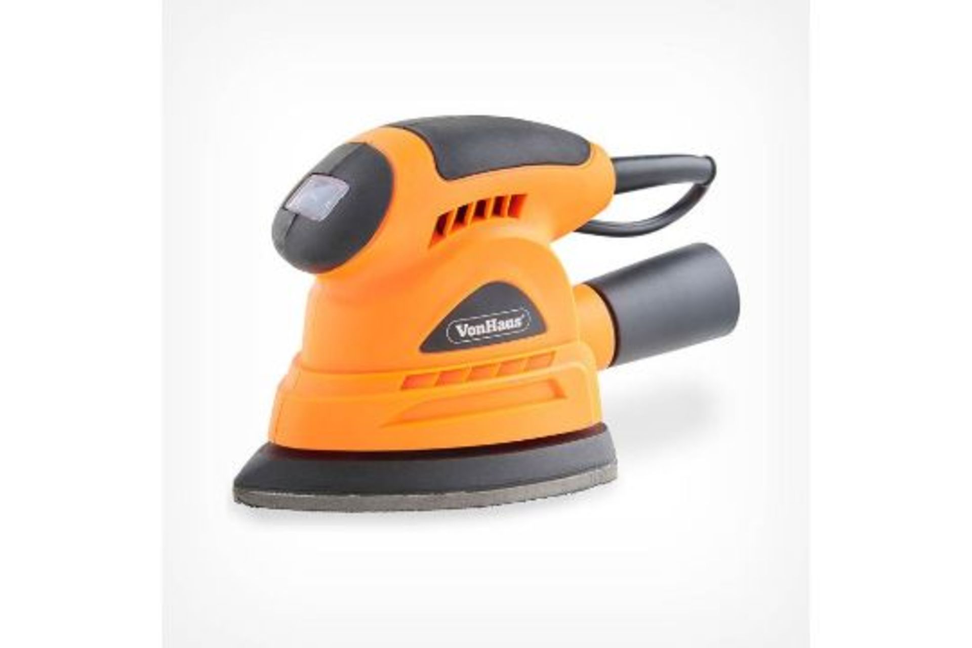 130W Detail Sander. - PW. The sander is designed with a hook and loop rubber pad, which grips the
