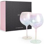 IRIDESCENT BALLOON LARGE GIN GLASSES BTFY- PW.