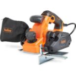 900W Electric Hand Planer - Power Wood Planner with 82mm Width - Planing Depth/Parallel, 16000