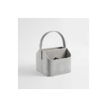 Grey Velvet 5 Section Caddy. - PW. Neaten up your dressing table or bathroom surfaces with a