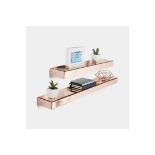 Rose Gold Mirrored Shelves. - PW. Display your photos, art, books or plants in style with the