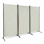 Folding Room Divider 3 Panel Wall Privacy Screen Protector - PW.