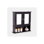Shrewsbury Mirrored Bathroom Cabinet. - PW. The combination of three internal shelves positioned
