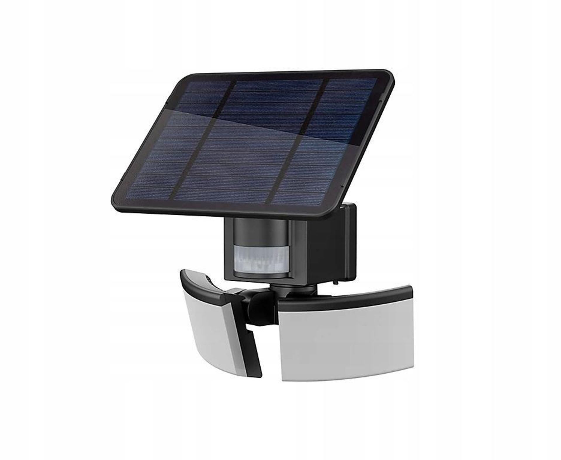 2 x Blooma Black Solar-powered Cold White Integrated LED Floodlight 800lm - ER47.