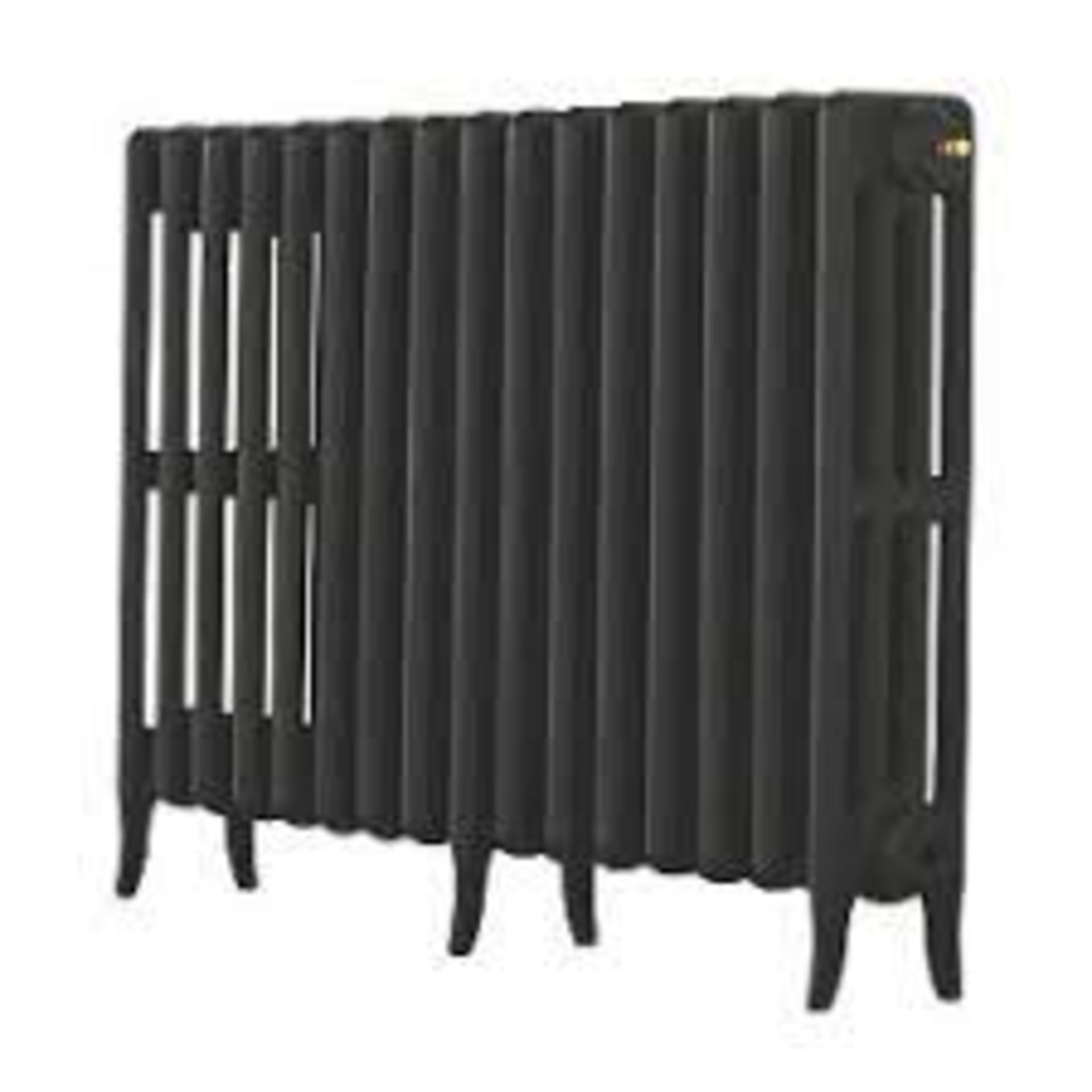 ARROLL NEO-CLASSIC 4-COLUMN CAST IRON RADIATOR 660MM X 874MM BLACK 3726BTU. - ER48. RRP £585.99.