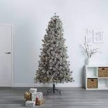 7.6ft Full Forrester Warm white LED Berry & pinecone Pre-lit Artificial tree - ER46.