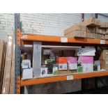 Full shelf Mixed lot to include; LED Lighting, Portable Heater, CCTV Camera, Laminate Cutters,