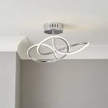 Concept Ceiling Light BQ-35896-CHR Chrome Effect Bedroom Living Areas LED - ER47.