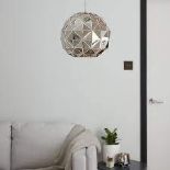 Goodhome Edasich Chrome Effect Pendant Ceiling Light, (dia)300mm - ER47.