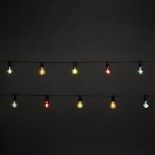 Warm White Festoon Connectable Multicoloured LED String Lights With Black Cable - ER47.