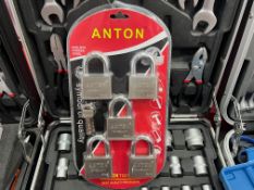 PACK 5 X NEW MATCHING KEY PADLOCKS