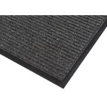 2 X NEW 1.2M X 1.5M HEAVY DUTY INDUSTRIAL RIBBED ENTRANCE MAT IN GREY