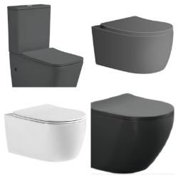 New & Boxed Designer Toilets - Various Colours & Styles - Pallets & Single Lots