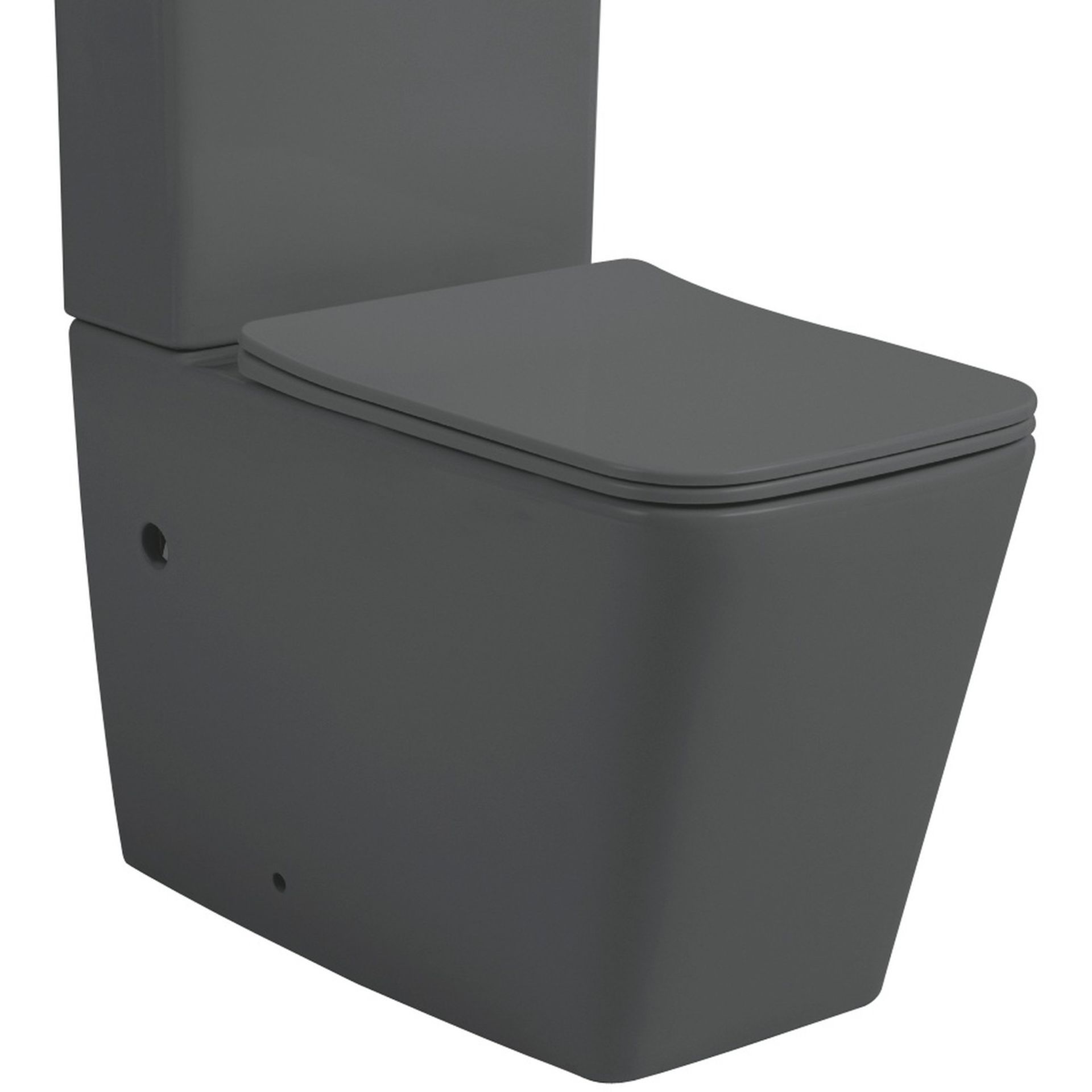 NEW & BOXED KARCENT Square Floor Standing Two Piece Toilet MATT GREY. This square floor standing 2- - Image 2 of 2