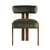 Ophelia Moss Green Velvet Dining Chair. - ER23. RRP £199.99. Combining sumptuous moss green velvet