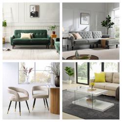 Luxury Bar Stools, Sofas Beds, Sofa Office Chairs, Dining Sets, Coffee Tables, Dining Chairs, Bedside Tables, Benches, Mirrors & More! (ER)