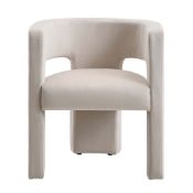 Greenwich Champagne Velvet Dining Chair. - ER20. RRP £199.99. Our beautiful Greenwich chair features