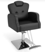 HEAVY DUTY HYDRAULIC BARBER CHAIR SALON CHAIR WITH 360 DEGREES SWIVEL-BLACK. - ER53. Are you looking