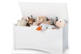 KID'S TOY ORGANIZER WITH FLIP-TOP LID AND 2 SOFT CLOSE LID SUPPORT HINGES. - ER53.
