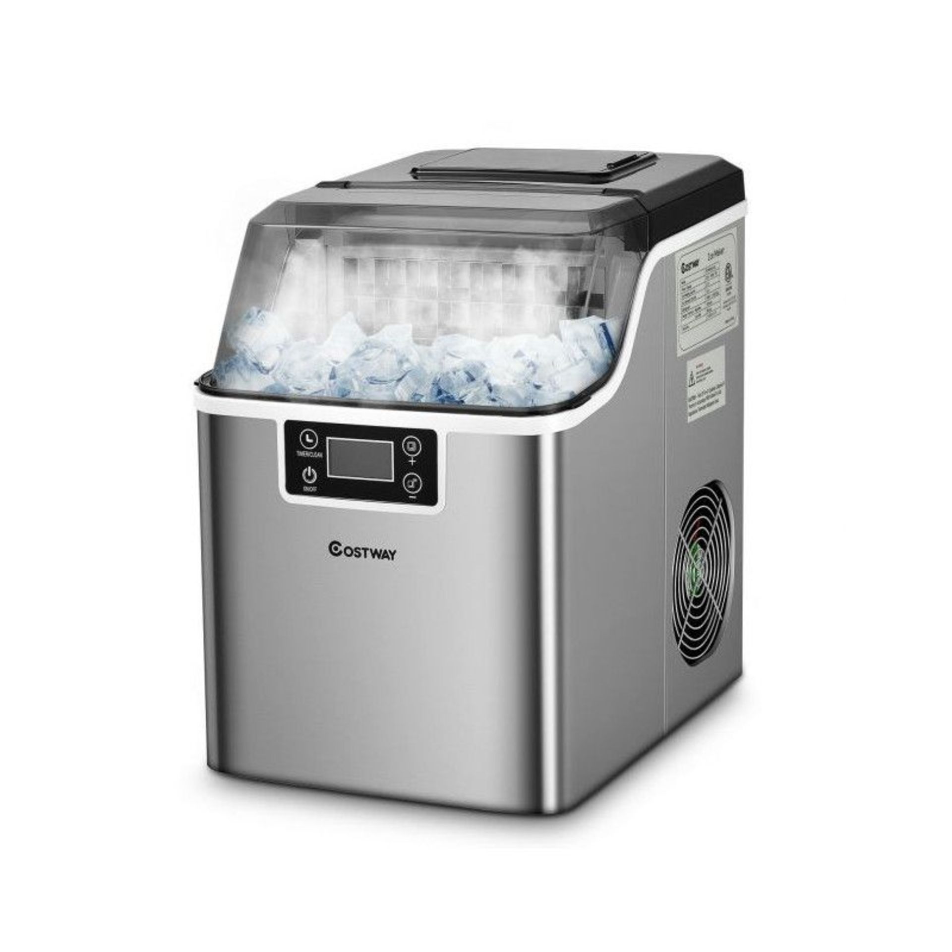 COUNTERTOP PORTABLE ICE CUBE MAKER 18KG / 24H. - ER53. Directly adding water via the water inlet