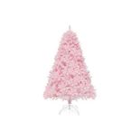 Flocked Artificial Xmas Tree with 808 PVC Branch Tips and 350 LED Lights. - ER53