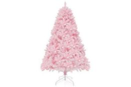 Flocked Artificial Xmas Tree with 808 PVC Branch Tips and 350 LED Lights. - ER53