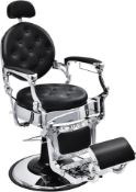 Luxury Salon Barber Chair, 360 Degree Swivel Reclined Hairdressing Chair with Adjustable Headrest