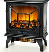 1800W FREESTANDING INDOOR ELECTRIC SPACE HEATER-BLACK. - ER53. This freestanding fireplace will