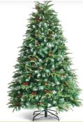 5/6 FEET ARTIFICIAL CHRISTMAS TREE WITH LED LIGHTS AND TIPS-6 FT. - ER53. 581/899 PVC and PE