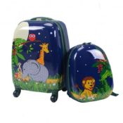 2 Pieces 12" And 16" Kids Carry On Suitcase Rolling Backpack School Luggage Set. - ER53. With