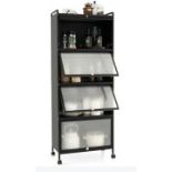 5-Tier Kitchen Storage Cabinet Wooden Buffet Sideboard Cupboard Baker’s Rack. - ER53. Organize