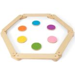 12-Piece Kids Wooden Balance Beam With Colorful Steeping Stones UY10026. - ER53.