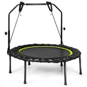 Luxury 40 Inch Foldable Fitness Rebounder with Resistance Bands Adjustable Home. - ER53.