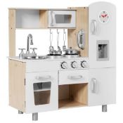 Large Wooden Kids Play Kitchen Pretend Set Toy Cooking Gift. - ER53. The kids kitchen play set is