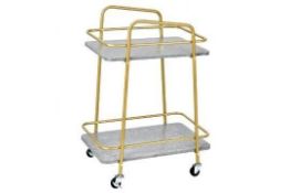 2-tier Kitchen Rolling Cart with with Steel Frame and Lockable Casters. - ER53 Still, looking for