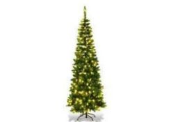 Artificial Pencil Christmas Tree with LED Lights in 3 Sizes. - ER53 With pre-installed warm white