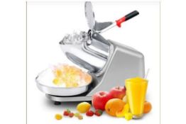 SNOW CONE MAKER STAINLESS STEEL SHAVED ICE MACHINE. - ER53.